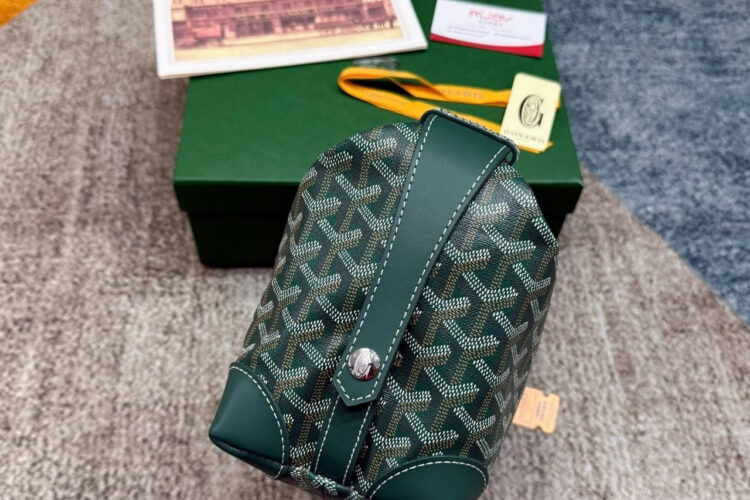 Túi Goyard Bowling 25 Toiletry Bag With Handle Strap Green Xanh Lá