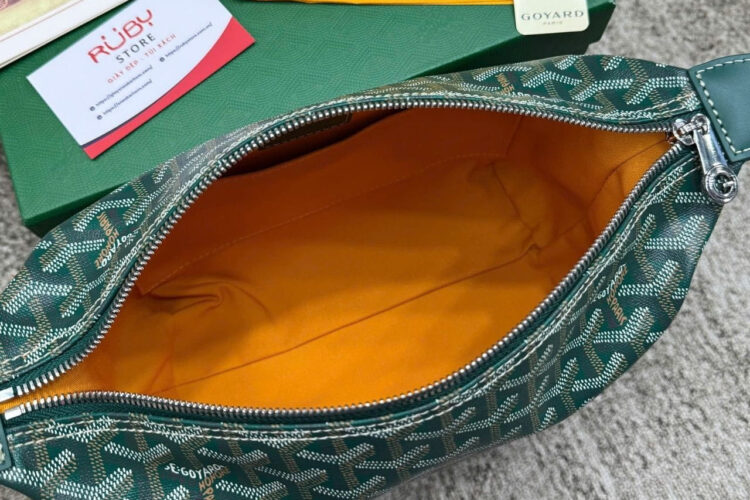 Túi Goyard Bowling 25 Toiletry Bag With Handle Strap Green Xanh Lá