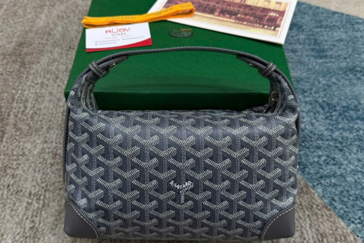 Túi Goyard Bowling 25 Toiletry Bag With Handle Strap Grey Màu Xám