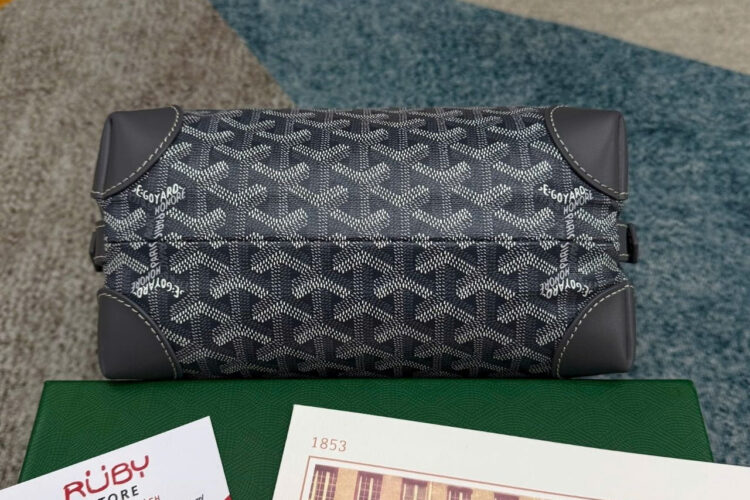 Túi Goyard Bowling 25 Toiletry Bag With Handle Strap Grey Màu Xám