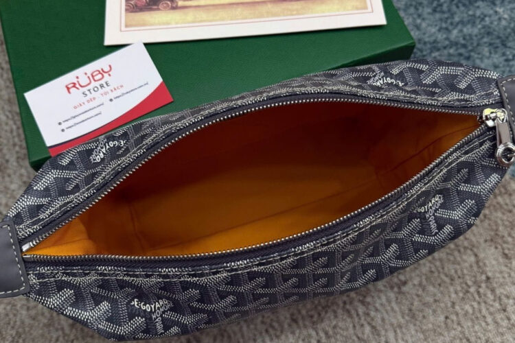 Túi Goyard Bowling 25 Toiletry Bag With Handle Strap Grey Màu Xám