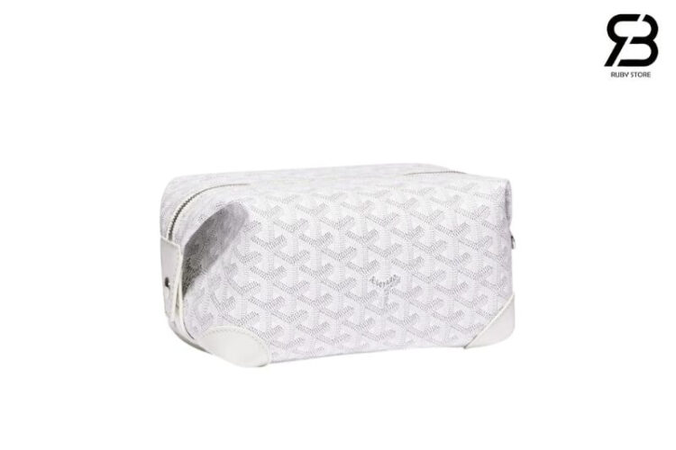 Túi Goyard Bowling 25 Toiletry Bag With Handle Strap White Màu Trắng