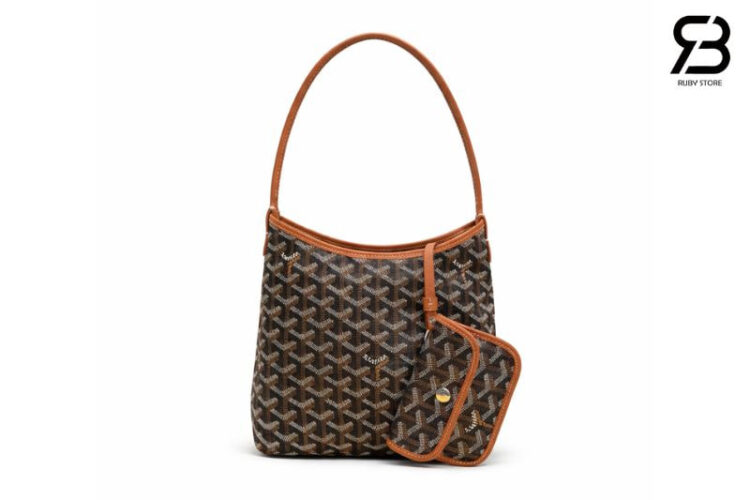 Túi Goyard Mini Bohème Hobo Goyardine Canvas Black Tan