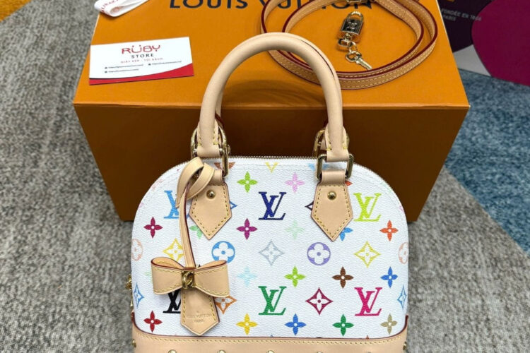 Túi LV Alma BB LV x TM White Multicolor Monogram Canvas
