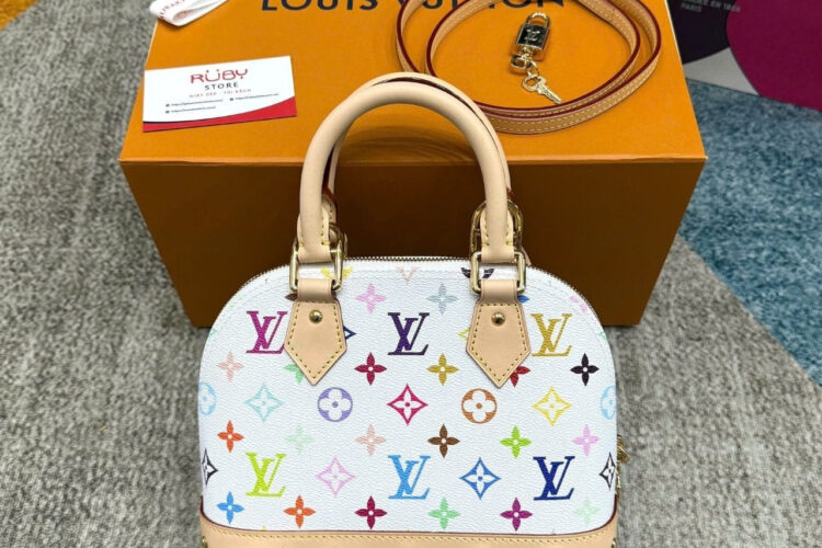 Túi LV Alma BB LV x TM White Multicolor Monogram Canvas