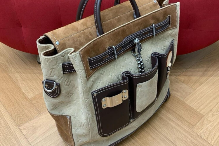 Túi LV Steamer 40 Bag Pharrell Williams M26019 Tan Brown Suede
