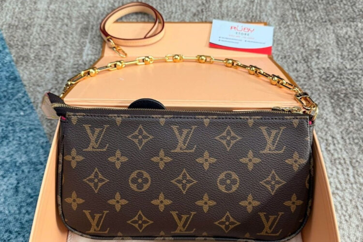 Túi LV x TM Pochette Accessoires Monogram Canvas M13440 Nâu