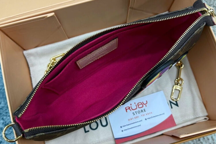 Túi LV x TM Pochette Accessoires Monogram Canvas M13440 Nâu