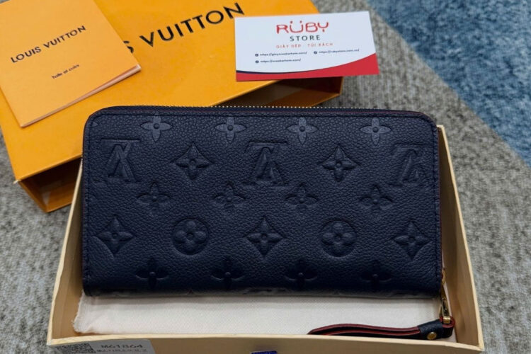 Ví LV Zippy Wallet Monogram Empreinte Leather Marine Rouge M62121