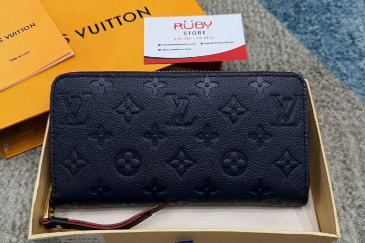 Ví LV Zippy Wallet Monogram Empreinte Leather Marine Rouge M62121