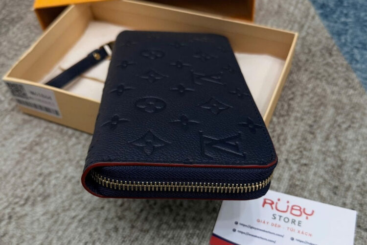 Ví LV Zippy Wallet Monogram Empreinte Leather Marine Rouge M62121