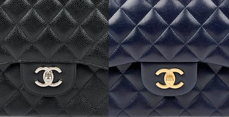 phân biệt da caviar với lambskin