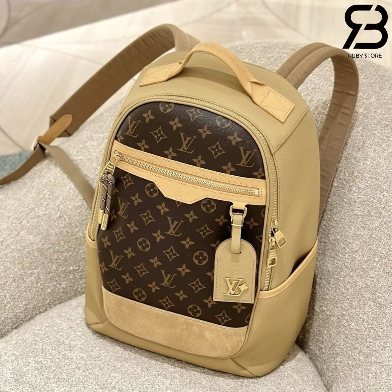Ba Lô LV Outdoor Backpack Cowhide Leather And Monogram Canvas 44CM M12624