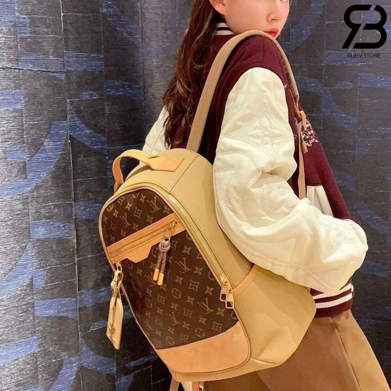 Ba Lô LV Outdoor Backpack Cowhide Leather And Monogram Canvas 44CM M12624