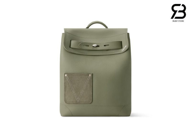 Ba Lô LV Touch Steamer Backpack H38 M26852 Khaki Green Màu Rêu
