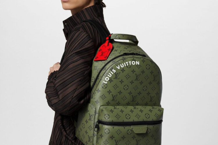 Balo LV Discovery Backpack PM M46802 Khaki Green Vermillion Red Màu Rêu