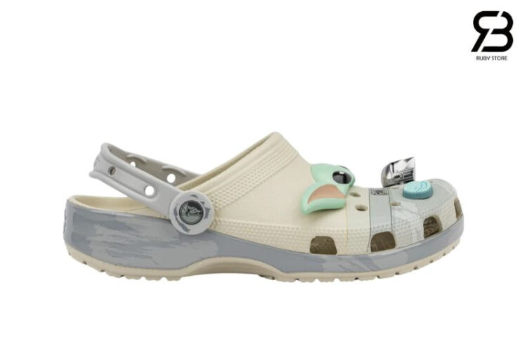 Dép Crocs Star Wars Grogu™ Bone Classic Clog Màu Kem