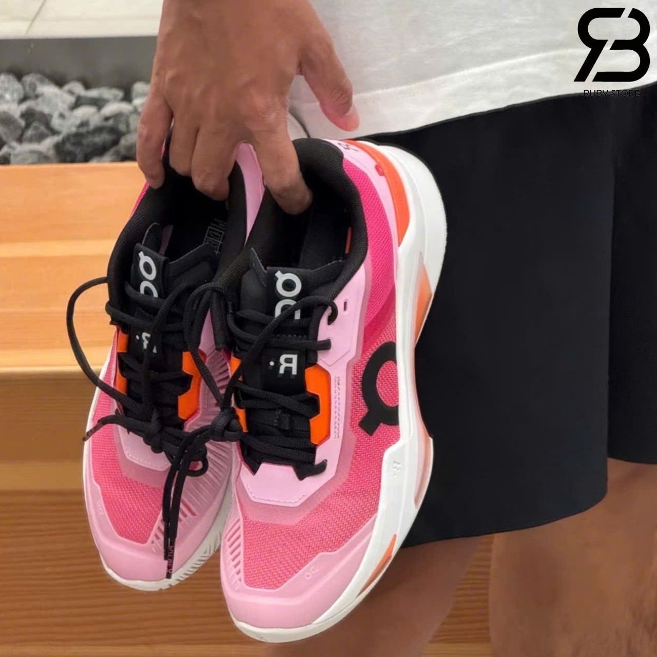 Giày On Running Roger Pro Fire Pink Flame Màu Hồng Cam