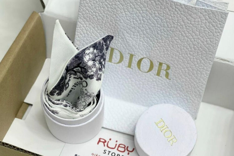Khăn Lụa Dior Toile de Jouy Sauvage Mitzah Scarf Gray Silk Twill