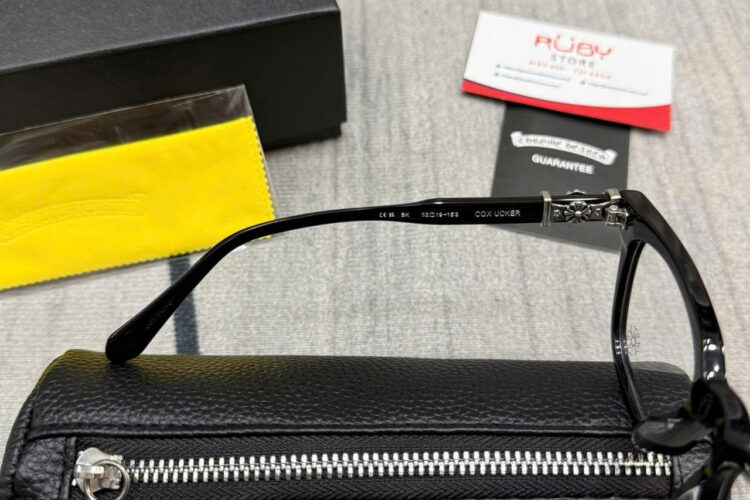 Mắt Kính Chrome Hearts Cox Ucker Black Silver đen bạc
