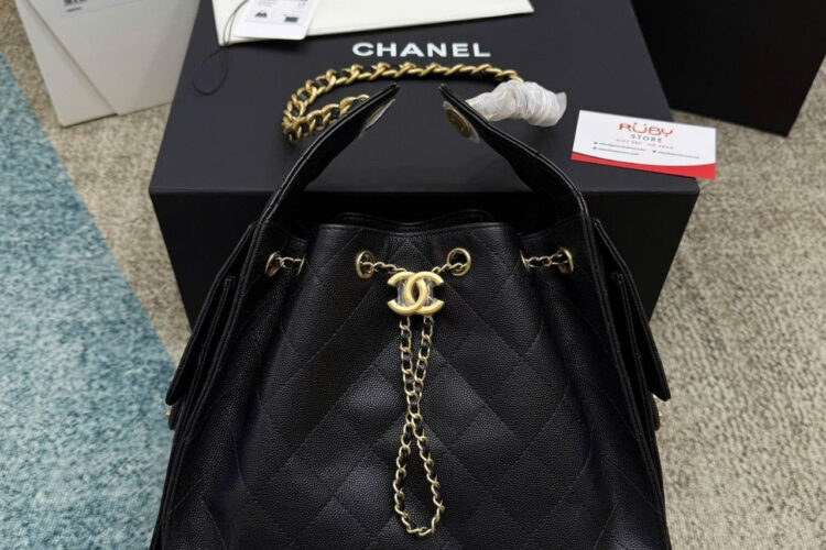 Túi CN 25 Small Handbag Black Caviar GHW Size 30 Màu đen