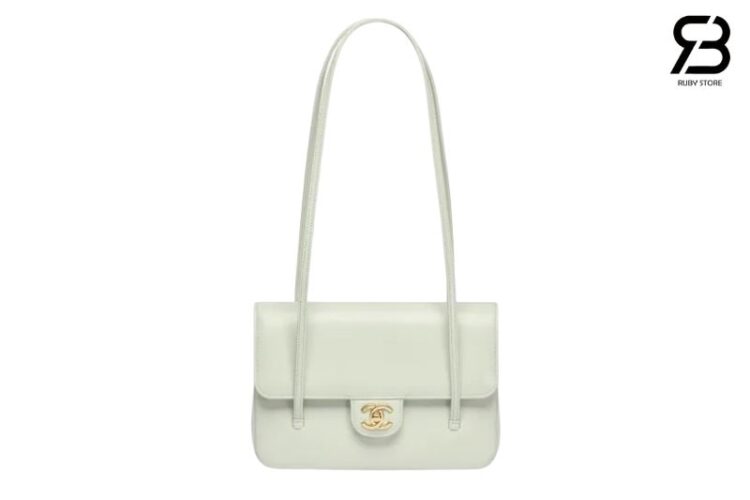 Túi CN 26P Preppy Coco Small Flap Bag Size 22 Light Green Caviar GHW Xanh