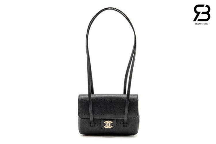 Túi CN 6P Preppy Coco Clutch Shoulder Bag Black Caviar GHW Màu Đen