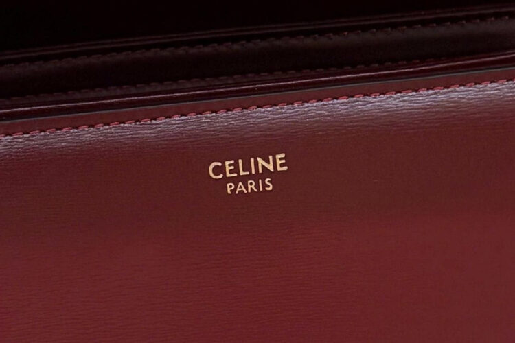 Túi Celine Classique Triomphe Bag In Burgundy Calfskin Màu Đỏ