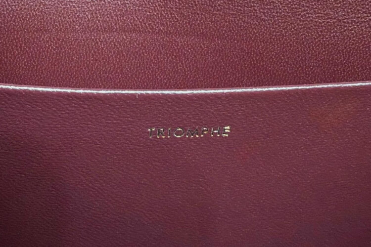 Túi Celine Classique Triomphe Bag In Burgundy Calfskin Màu Đỏ