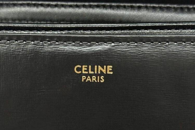 Túi Celine Classique Triomphe In Shiny Calfskin Black Màu Đen