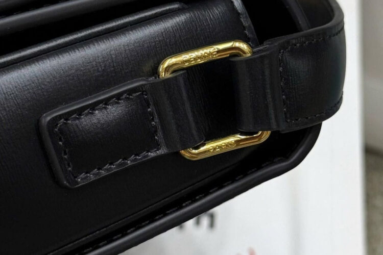 Túi Celine Classique Triomphe In Shiny Calfskin Black Màu Đen