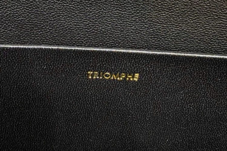 Túi Celine Classique Triomphe In Shiny Calfskin Black Màu Đen