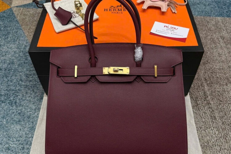 Túi Hermes Birkin Sellier 30 Rouge H Madame Burgundy Màu đỏ