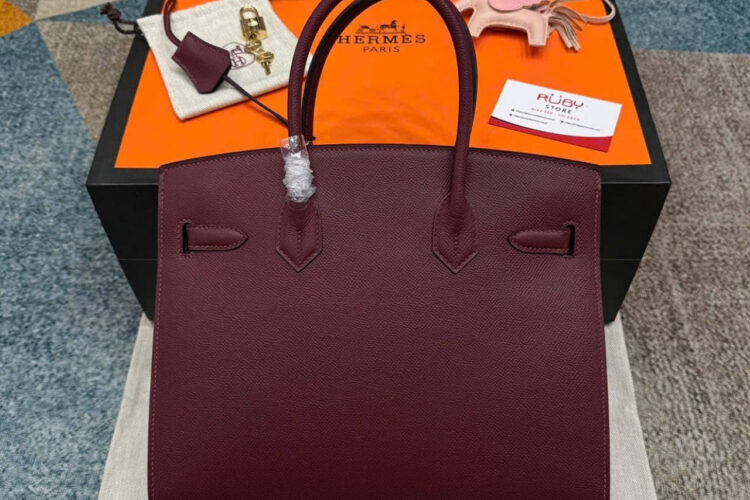 Túi Hermes Birkin Sellier 30 Rouge H Madame Burgundy Màu đỏ
