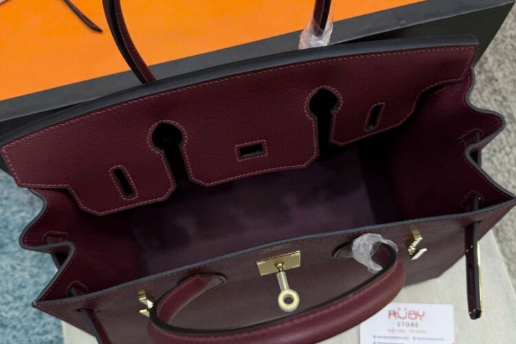 Túi Hermes Birkin Sellier 30 Rouge H Madame Burgundy Màu đỏ