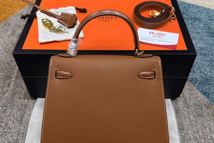 Túi Hermes Kelly 25 Touch Gold Madame Crocodile GHW Nâu Best Sale
