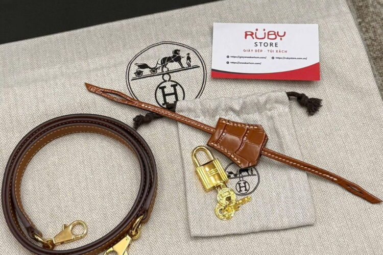 Túi Hermes Kelly 25 Touch Gold Madame Crocodile GHW Nâu Best Sale