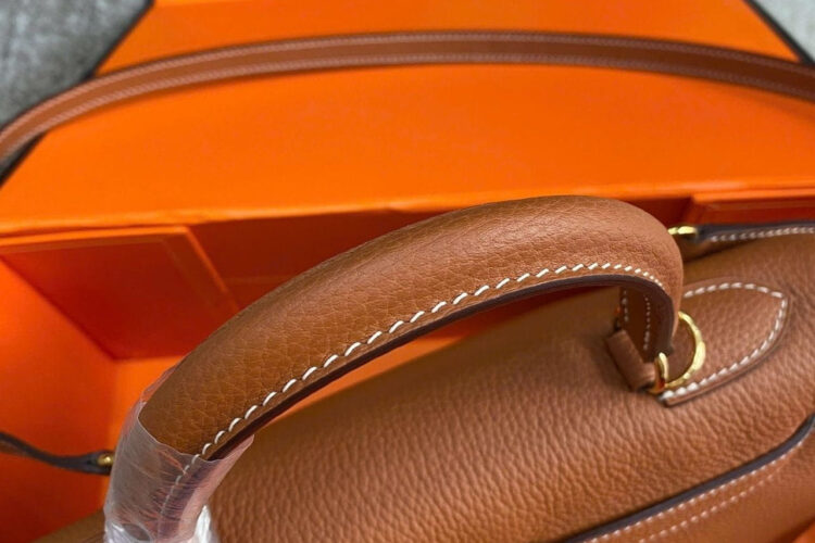 Túi Hermes Kelly 28 Retourne Gold Togo GHW Da Nhập Khâu Tay