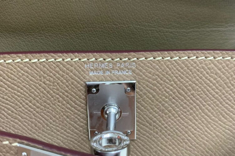 Túi Hermes Kelly Mini II 20 Etoupe Epsom PHW Màu Xám
