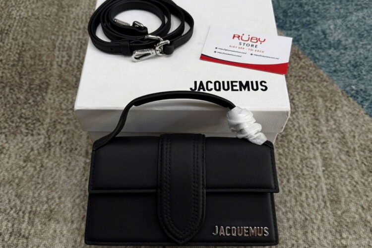 Túi Jacquemus Le Bambino Black SHW Size 17 Đen Khóa Bạc