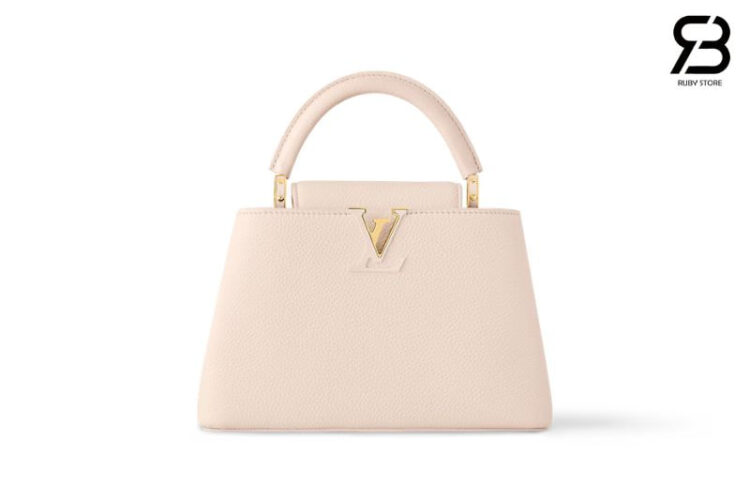 Túi LV Capucines BB Quartz White Taurillon M25087 Màu Trắng Kem