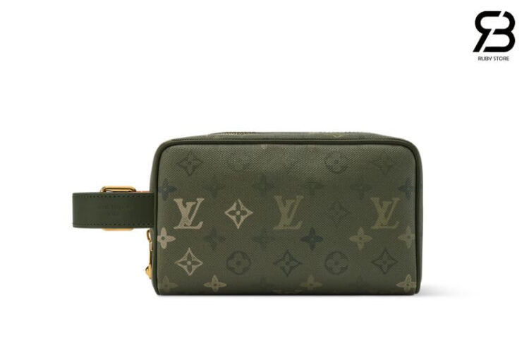 Túi LV Locker Dopp Kit Monogram Surplus Canvas Khaki M26963 Xanh Rêu