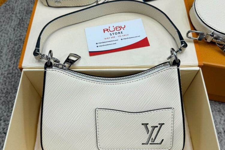 Túi LV Marellini Quartz White EPI M20999 Màu Trắng Kem