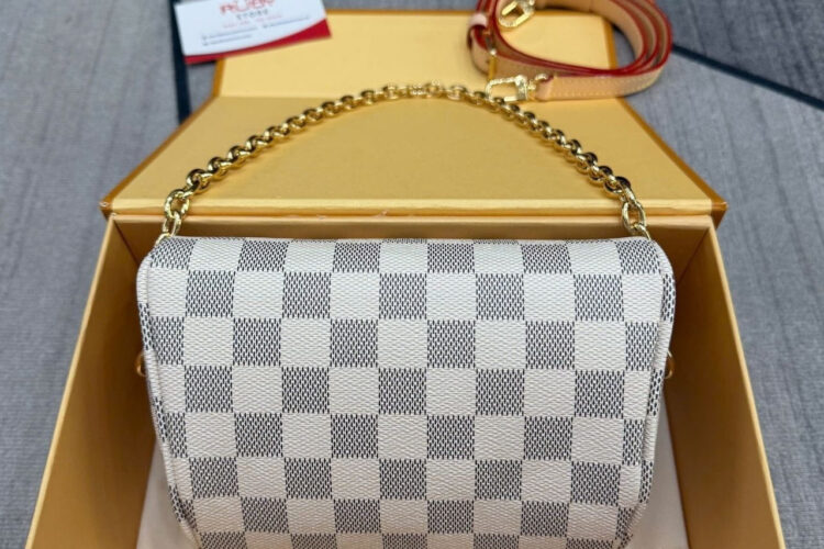 Túi LV Mini Bumbag Damier Azur N00130 Màu Kem