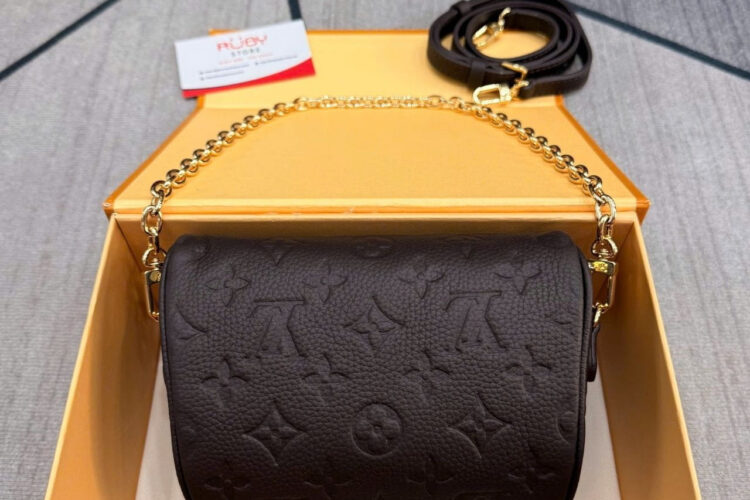 Túi LV Mini Bumbag Monogram Empreinte Leather Chocolate Nâu