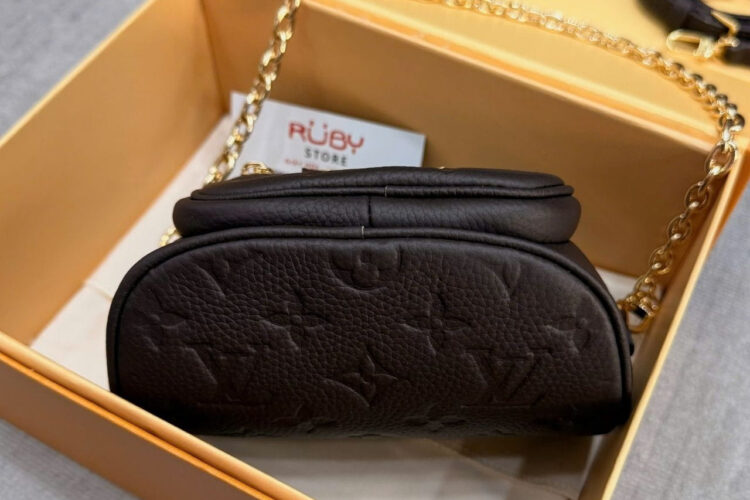 Túi LV Mini Bumbag Monogram Empreinte Leather Chocolate Nâu