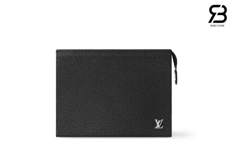 Túi LV Pochette Voyage Black Taiga M30450 Màu Đen