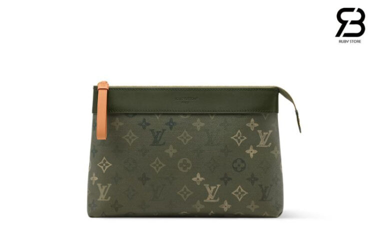 Túi LV Pochette Voyage Souple Monogram Khaki M26970 Màu Xanh Rêu