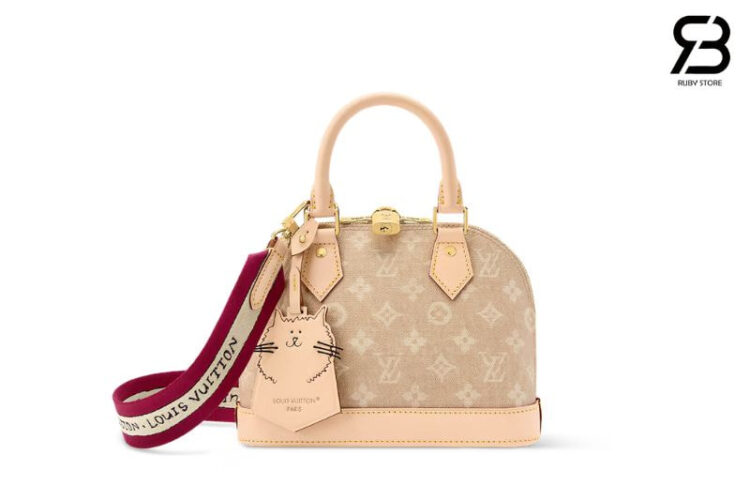 Túi LV Travels With Grace Coddington Alma BB M25728 Meowgram Canvas