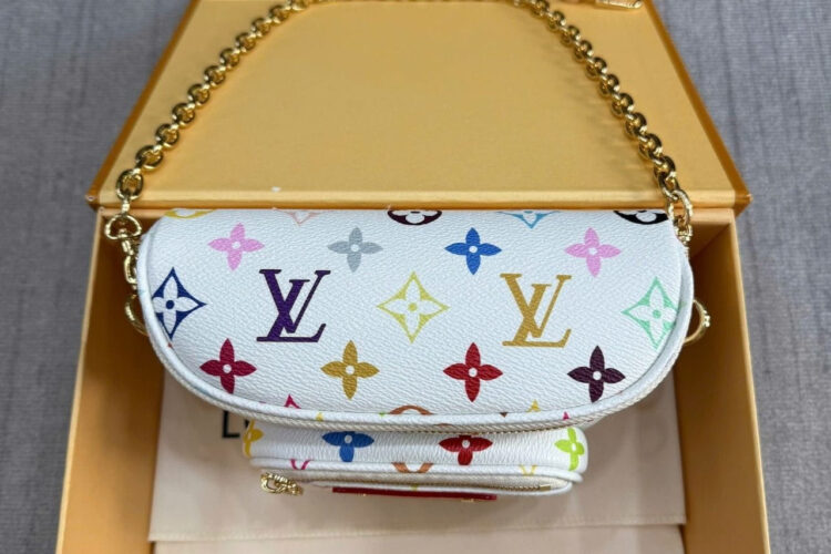 Túi LV x Murakami Mini Bumbag Multicolor White Monogram Canvas Trắng